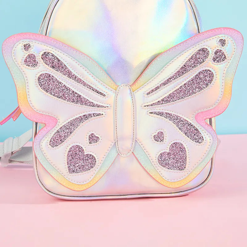 Cute Butterfly Backpack Glitter Fashion Casual Little Girl Accessory Backpack Children's