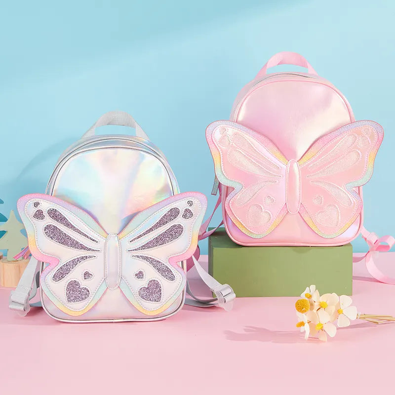 Cute Butterfly Backpack Glitter Fashion Casual Little Girl Accessory Backpack Children's