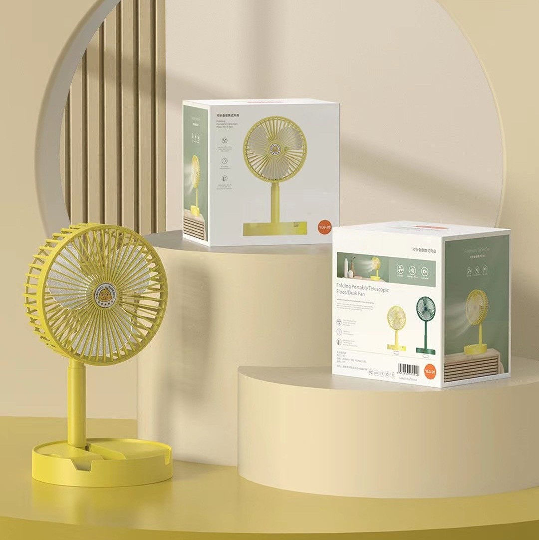 Cartoon fan folding small fan mini USB fan silent children's desk student dormitory power supply