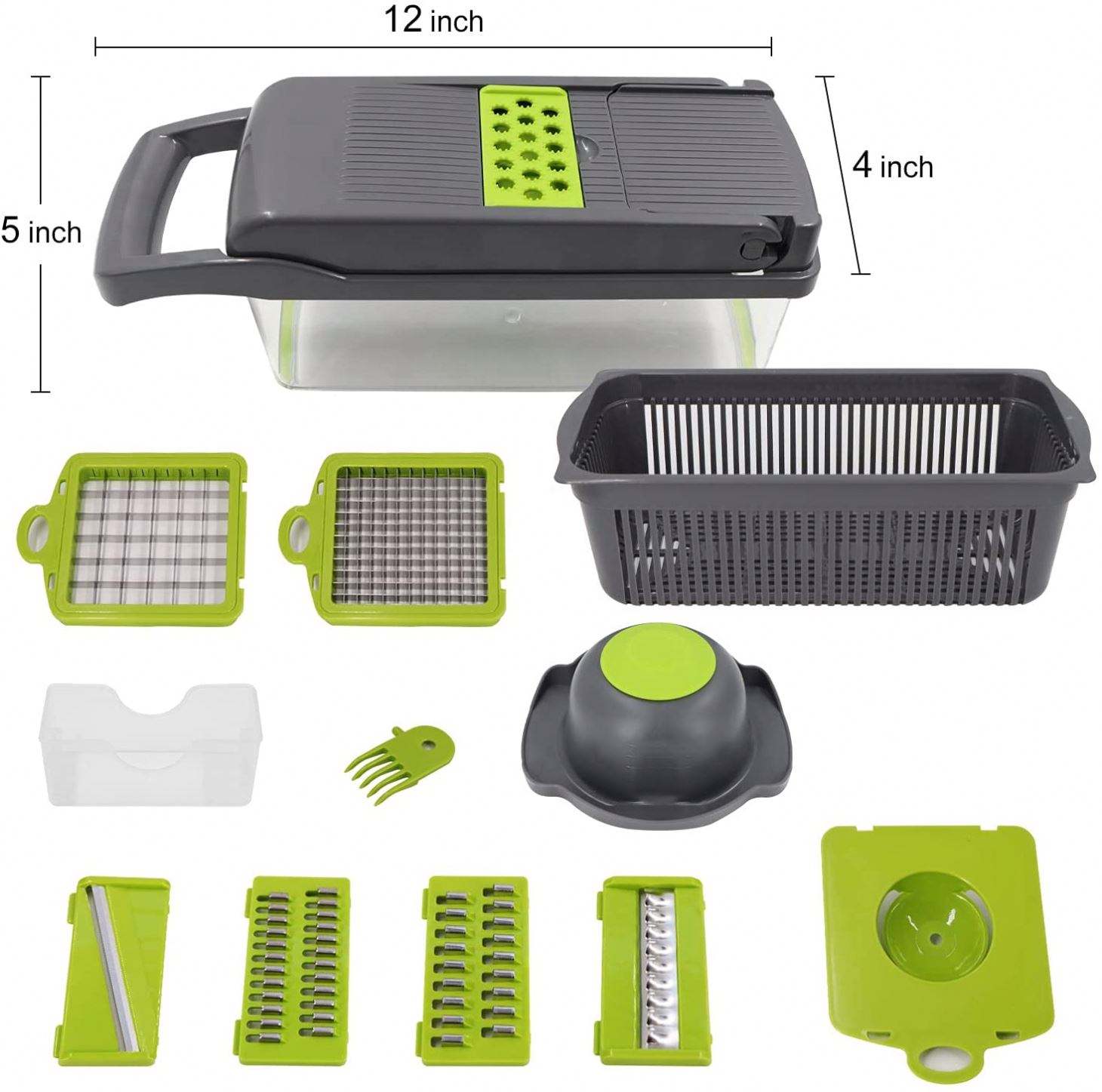14/16 in 1 Multifunctional Vegetable Chopper Onion Chopper Handle Food Grate Food Chopper Kitchen Vegetable Slicer Dicer Cut