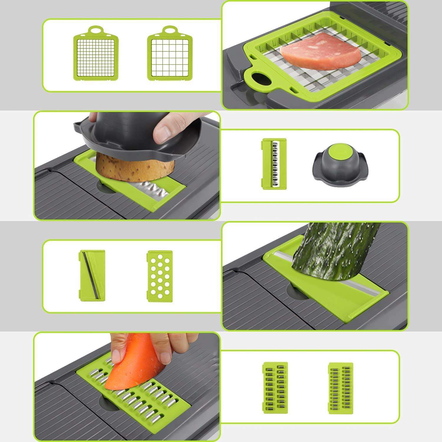 14/16 in 1 Multifunctional Vegetable Chopper Onion Chopper Handle Food Grate Food Chopper Kitchen Vegetable Slicer Dicer Cut