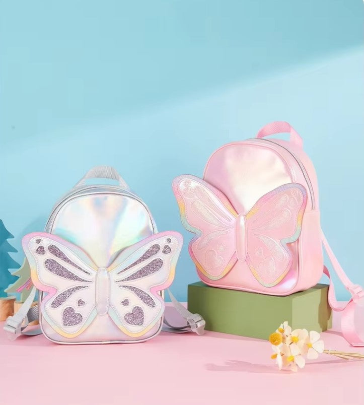 Cute Butterfly Backpack Glitter Fashion Casual Little Girl Accessory Backpack Children's
