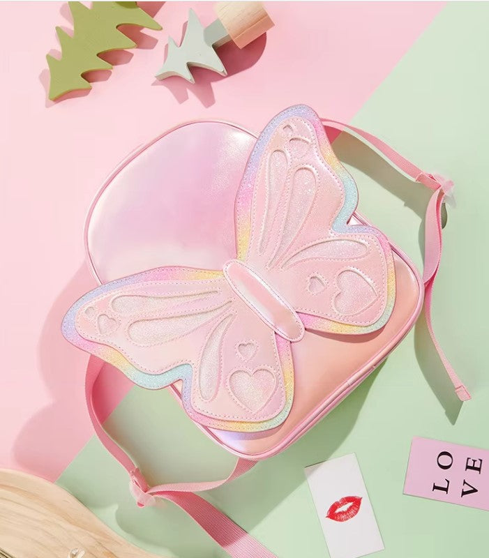 Cute Butterfly Backpack Glitter Fashion Casual Little Girl Accessory Backpack Children's