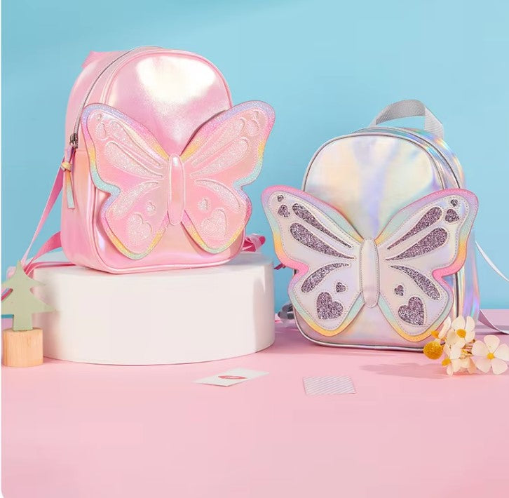 Cute Butterfly Backpack Glitter Fashion Casual Little Girl Accessory Backpack Children's
