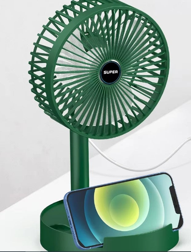 Cartoon fan folding small fan mini USB fan silent children's desk student dormitory power supply